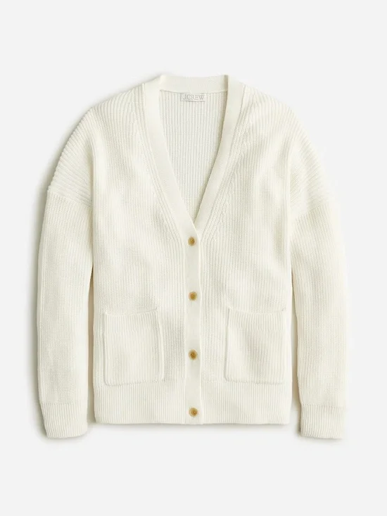 J.Crew V-neck Cotton-blend Cardigan Sweater - Picture 5 of 8